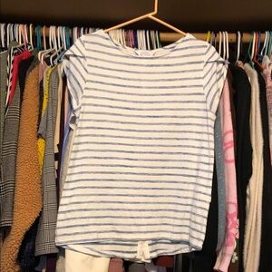 Market & Spruce Navy and White Striped Tee